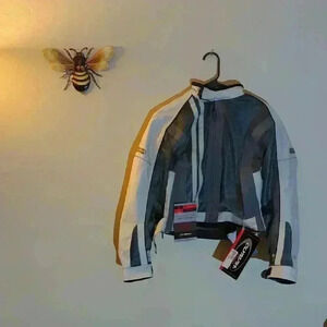 Olympia Motorsports Gray and White Women's Jacket, medium